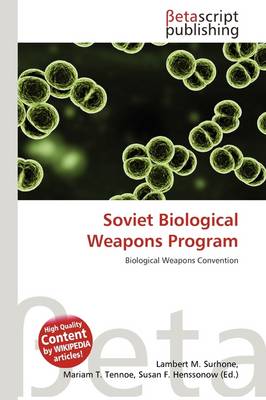 Book cover for Soviet Biological Weapons Program