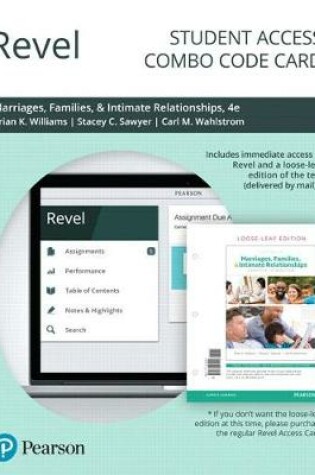 Cover of Revel for Marriages, Families, and Intimate Relationships -- Combo Access Card