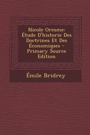 Cover of Nicole Oresme