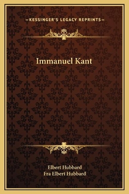 Book cover for Immanuel Kant