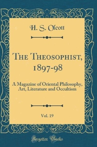 Cover of The Theosophist, 1897-98, Vol. 19