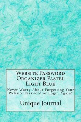 Book cover for Website Password Organizer Pastel Light Blue