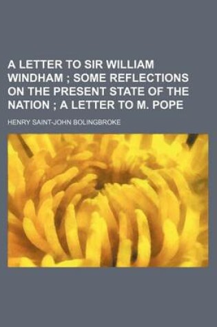 Cover of A Letter to Sir William Windham; Some Reflections on the Present State of the Nation a Letter to M. Pope