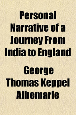 Book cover for Personal Narrative of a Journey from India to England