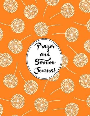 Cover of Prayer and Sermon Journal Notebook Dandelions Pattern 9