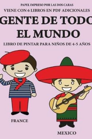 Cover of Libro de pintar para niños de 4-5 años (Gente de todo el mundo)