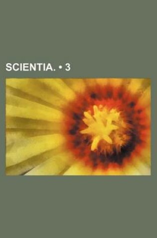 Cover of Scientia. (3)