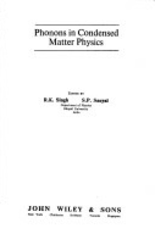 Cover of Phonons in Condensed Matter Physics