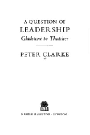 Cover of A Question of Leadership