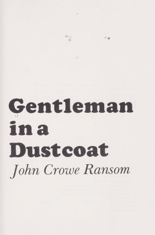 Cover of Gentleman in a Dustcoat