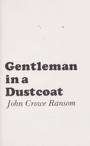 Book cover for Gentleman in a Dustcoat