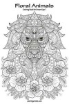 Book cover for Floral Animals Coloring Book for Grown-Ups 1