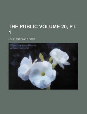 Book cover for The Public Volume 20, PT. 1