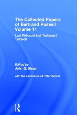 Cover of The Collected Papers of Bertrand Russell, Volume 11