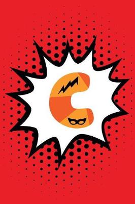 Book cover for Superhero Comic Book 'C' Monogram Journal