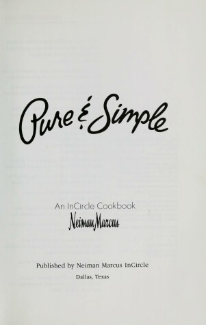 Book cover for Pure & Simple