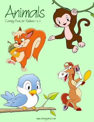 Cover of Animals Coloring Book for Toddlers 1 & 2