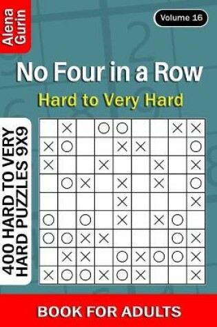 Cover of No Four in a Row puzzle book for Adults