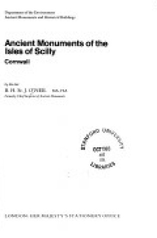 Cover of Ancient Monuments of the Isles of Scilly, Cornwall