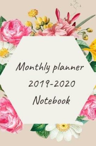 Cover of Monthly planner 2019-2020 notebook