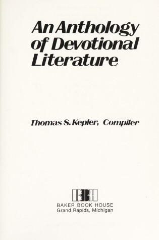 Cover of Anthology of Devotional Literature