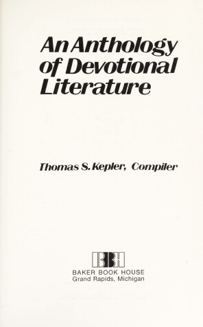 Book cover for Anthology of Devotional Literature