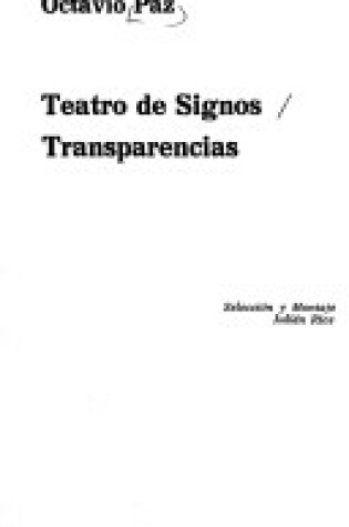 Cover of Teatro de Signos/Transparencias