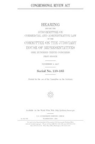 Cover of Congressional Review Act