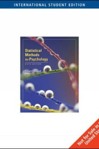 Cover of Statistical Methods for Psychology, International Edition