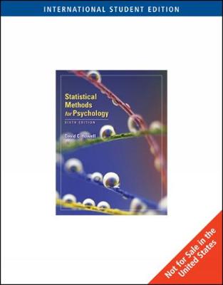 Book cover for Statistical Methods for Psychology, International Edition