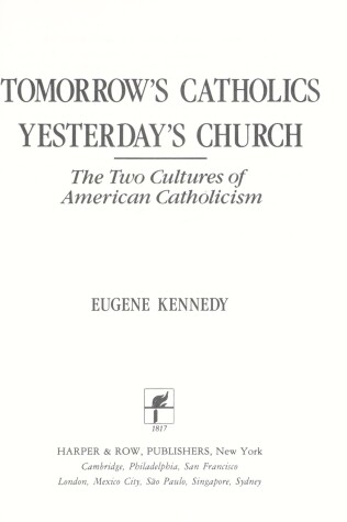 Book cover for Tomorrow's Catholics, Yesterday's Church