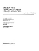 Cover of Energy and Resource Quality