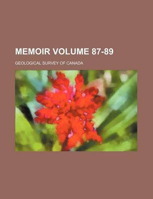 Book cover for Memoir Volume 87-89