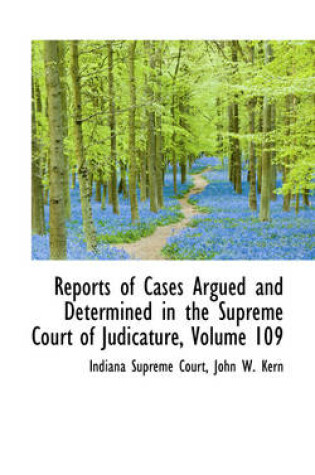 Cover of Reports of Cases Argued and Determined in the Supreme Court of Judicature, Volume 109