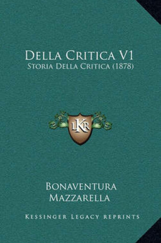 Cover of Della Critica V1