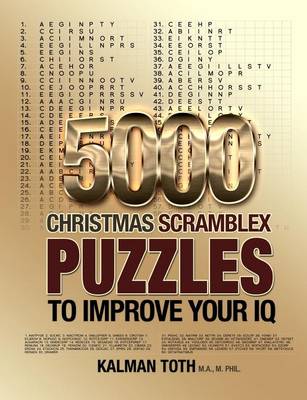 Book cover for 5000 Christmas Scramblex Puzzles to Improve Your IQ