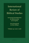 Book cover for International Review of Biblical Studies, Volume 54 (2007-2008)