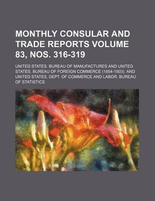 Book cover for Monthly Consular and Trade Reports Volume 83, Nos. 316-319