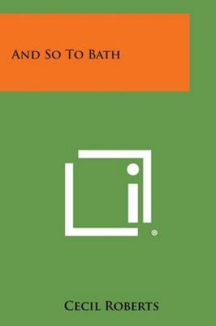 Cover of And So to Bath