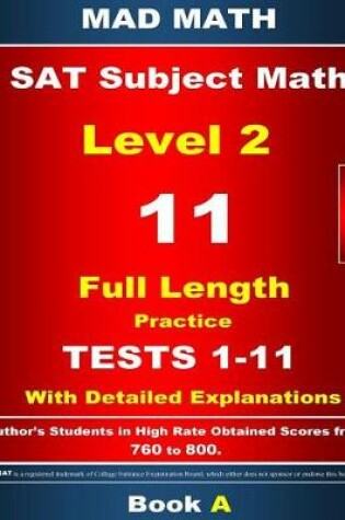 Cover of 2018 SAT Subject Math Level 2 Book a Tests 1-11