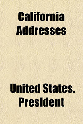 Book cover for California Addresses