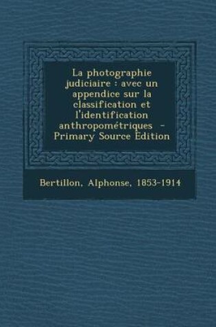 Cover of La Photographie Judiciaire