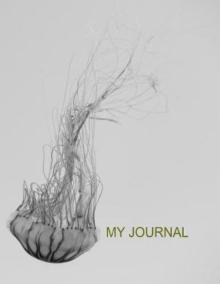 Book cover for My Journal. Jellyfish Cover. Blank Dot Grid Journal Notebook Planner Diary. 8.5x11 In. 120 Pages.