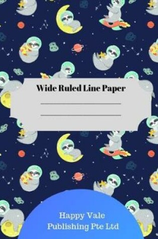 Cover of Cute Sloth Theme Wide Ruled Line Paper