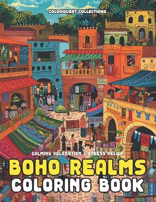 Book cover for Boho Realms Coloring Book