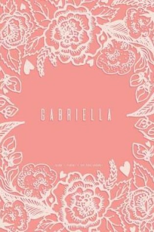 Cover of Gabriella - Peach Floral Dot Grid Journal