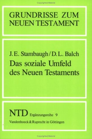 Cover of Das Soziale Umfeld Des Neuen Testaments