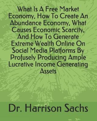 Book cover for What Is A Free Market Economy, How To Create An Abundance Economy, What Causes Economic Scarcity, And How To Generate Extreme Wealth Online On Social Media Platforms By Profusely Producing Ample Lucrative Income Generating Assets