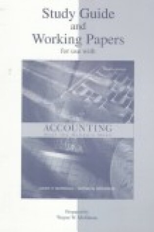 Cover of Study Guide and Working Papers for Use with Accounting