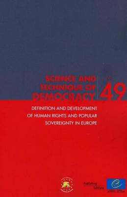 Book cover for Definition and development of human rights and popular sovereignty in Europe